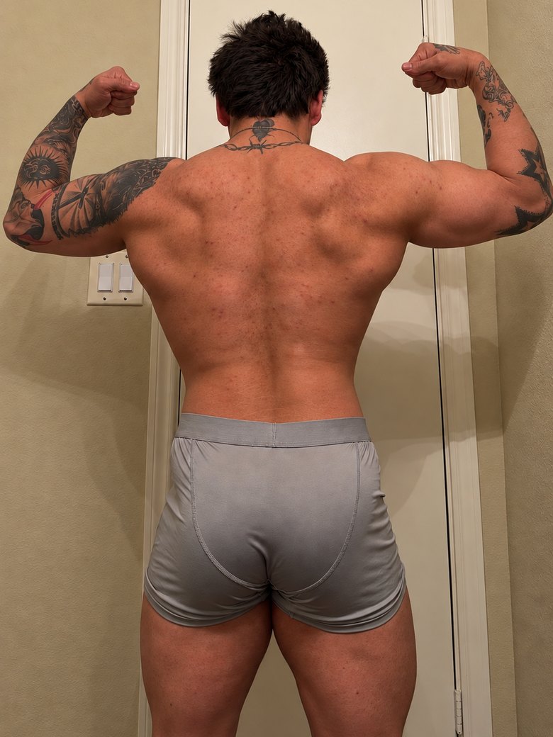 John back double biceps after