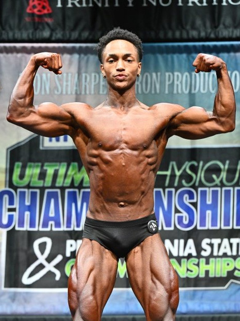 Milton front double biceps after