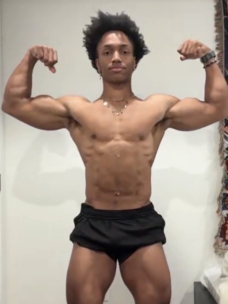 Milton front double biceps before